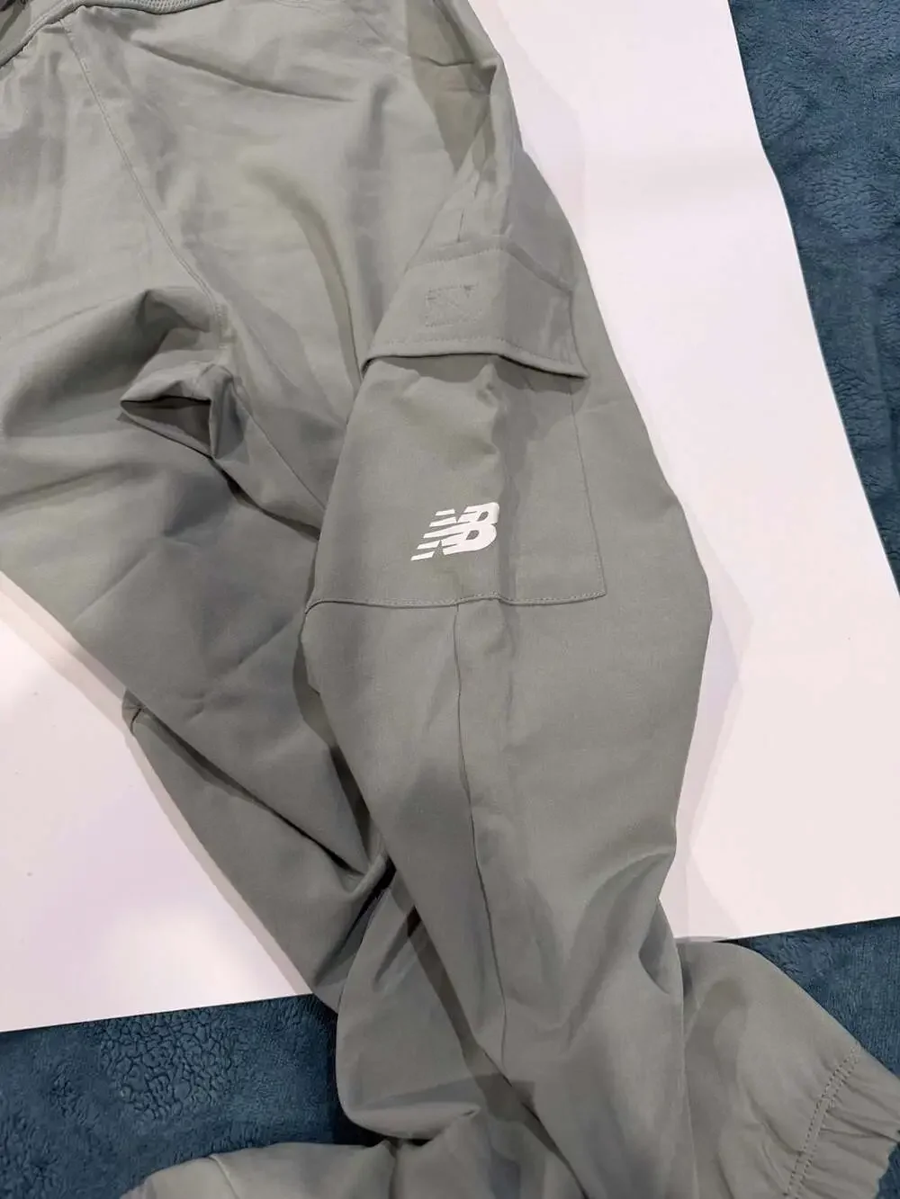 New Balance Youth Girls Cargo Jogger Pants Sage Green Size M (10/12)